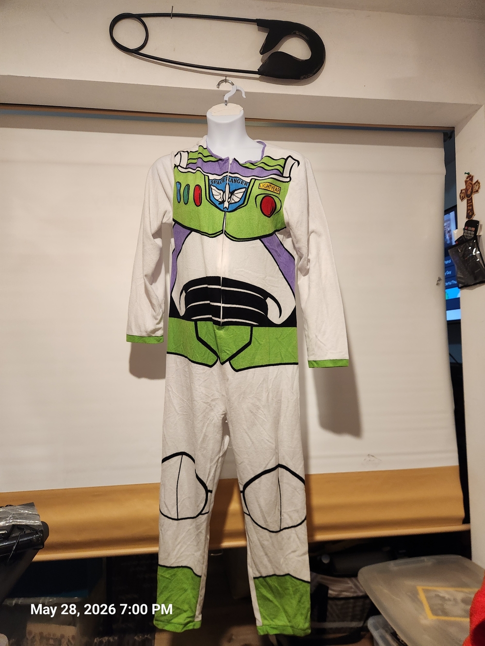 Adult Buzz Lightyear Onesie - White & Green - Picture 1 of 4
